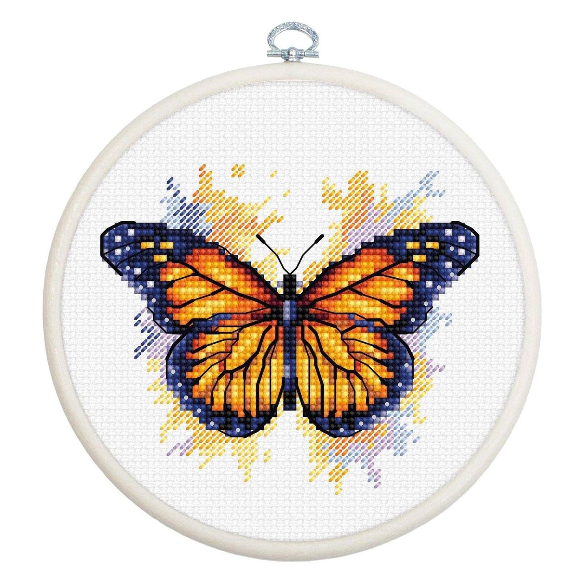 Luca-S Monarch Butterfly Counted Cross Stitch Kit